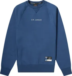 Air Jordan x Fragment Crewneck 'Navy/Sport Royal/White' Sweatshirt, Blue