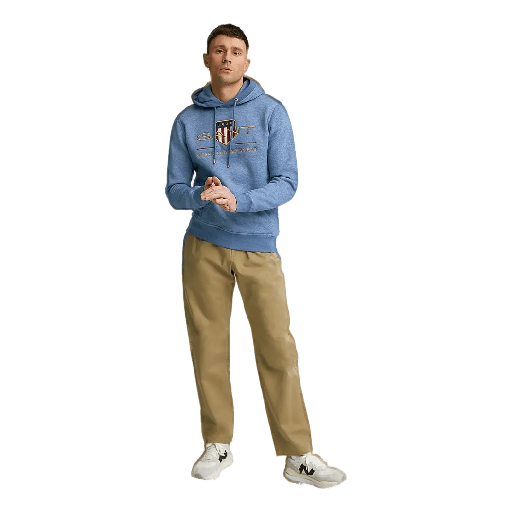 Archive Shield Hoodie Denim  Mel