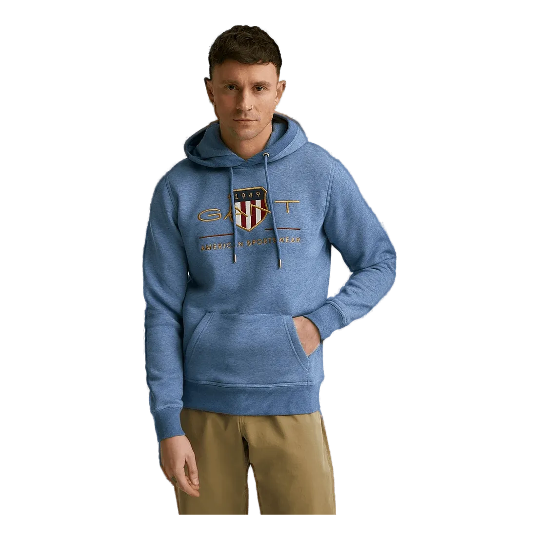 Archive Shield Hoodie Denim  Mel
