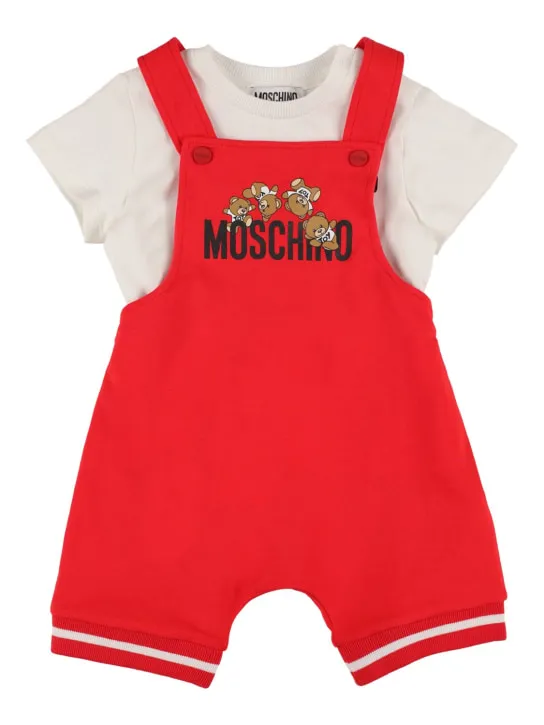 Moschino   Cotton jersey t-shirt &amp; sweat jumpsuit 