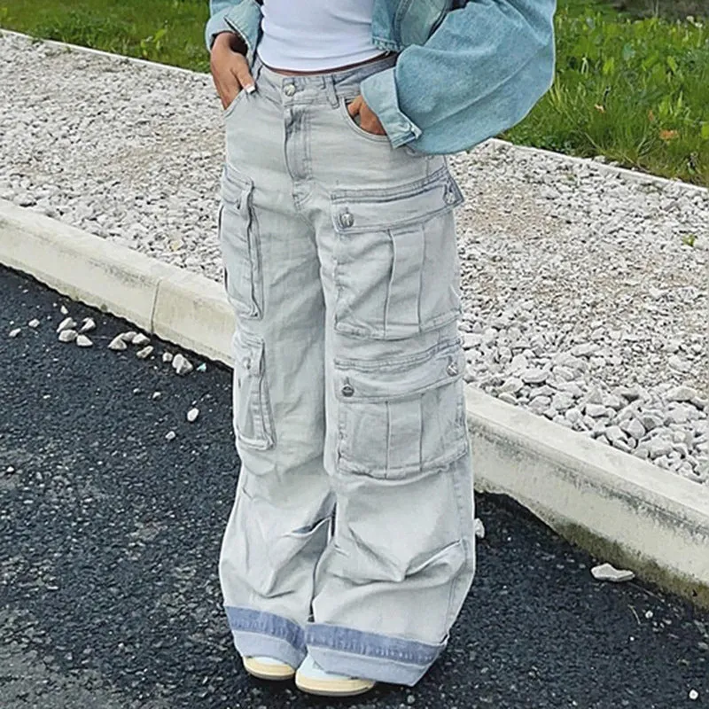 Multi-pocket splicing casual pants