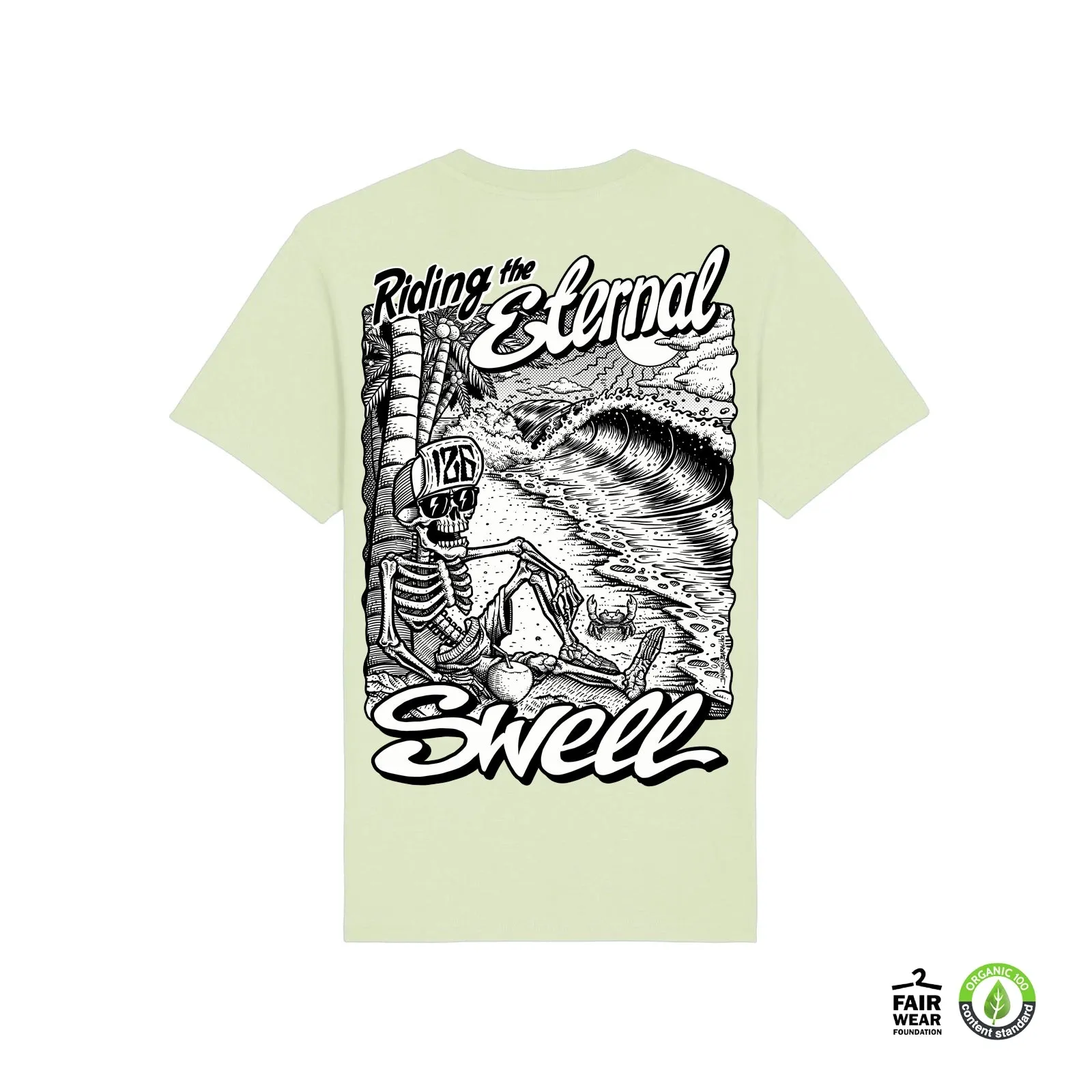 Riding the Eternal Swell (Stem Green / Organic Cotton)