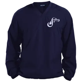 Sailing white on Pullover V-Neck Windshirt
