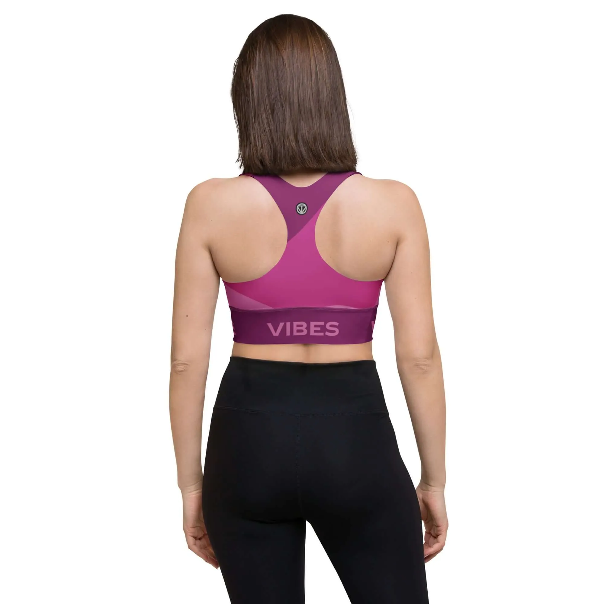 TOV Langer Sport-BH ABSTRACT (Pink)